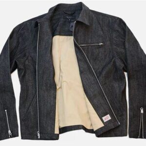 Rag & Bone Alex Jacket Made in USA of Japanese Selvedge Raw Denim Men's Size L